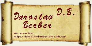 Daroslav Berber vizit kartica